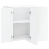 Kitchen Wall Corner Cabinet Lucca High Gloss White Engineered Wood 853859
