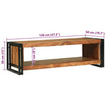 Coffee Table Brown 120 x 50 x 38 cm Solid acacia wood 4104713