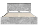 Bed Frame with Drawer Concrete Grey 135 x 190 cm Engineer Wood 3409471
