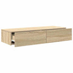 ZNTS Wall Shelf with Drawers Sonoma Oak 100x36x19 cm Engineered Wood 859988