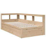 Bookcase Bed without Mattress 100x200cm Solid Wood Pine 3324466