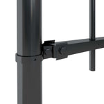 ZNTS Garden Fence with Hoop Top Steel 10.2x0.8 m Black 277652