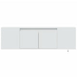 TV Wall Cabinet with LED Lights White 135x31x39.5 cm 852383