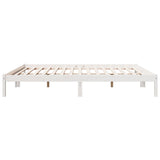 Extra Long Bed Frame without Mattress White 180x220 cm Solid Wood Pine 852425