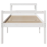 Senior Bed with Headboard without Mattress White 90x200 cm 3305860