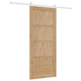 Sliding Door ORKDAL Brown 86 x 198.5 cm Solid Pine Wood 3333762