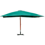 Floating Garden Parasol Green Polyester Large Height-Adjustable 40079