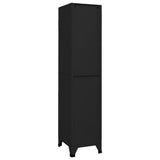 Locker Cabinet Black 38x45x180 cm Steel 339786