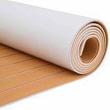 Boat Mat Striped Brown with White 240 x 60 x 0.5 cm EVA 42008469
