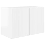 TV Wall Cabinet Set 4 pcs High Gloss White Engineered Wood 3408938