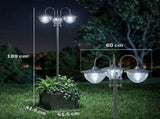 189cm 3-head Solar Lamp Post, Street Light with Planter, Automatic-on, 6 Hour Max Outdoor Ready LED T3398P548527