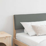 Upholstered Headboard Dark Grey 200 cm Solid Pine Wood 879100