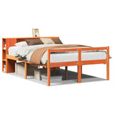 Bookcase Bed without Mattress Wax Brown 140x200 cm Solid Wood 3321983