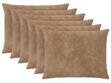 Cushion Cover 6 pcs HEERLEN Taupe 70 x 70 cm Microfiber Fleece 913314