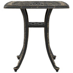 ZNTS Garden Table Bronze 53x53x53 cm Cast Aluminium 4002815