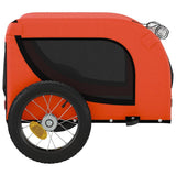 Pet Bike Trailer Orange and Black Oxford Fabric and Iron 93991