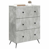 Drawer Cabinet Concrete Grey 66 x 34.5 x 90 cm Engineered Wood 895528