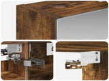 Bathroom Mirror Cabinet with Shelf Smoked Oak 30 x 10.5 x 50 cm 889019