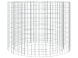 Gabion Fire Pit 100 cm Galvanised Iron 153561
