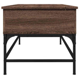 Coffee Table Brown Oak 100x50x45 cm Engineered Wood and Metal 845400