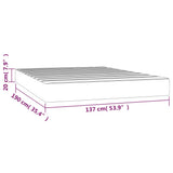 Pocket Spring Bed Mattress Medium Black 137x190x20 cm Full 347873