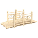 Garden Bridge with Railings 150x67x56cm Solid Wood Spruce 363359