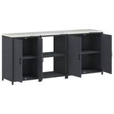 Kitchen Storage Set HATTEM 3 pcs Anthracite Cold-rolled Steel 3392703