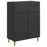 Sideboard with Drawer Black 66 x 34.5 x 90 cm Engineered Wood 894636