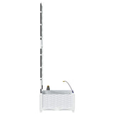Garden Planter White 40 x 40 x 126 cm Plastic 42002916