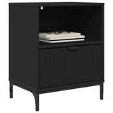 Bedside Cabinet 2 pcs Black 49 x 36 x 61 cm Engineered wood 883477