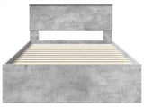 Bed Frame Concrete Grey 90 x 190 cm Engineered Wood 3408707