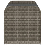 Storage Bench with Cushion Grey 115x51x52 cm Poly Rattan 365728