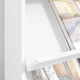 Magazine Rack with Shelf White 70 x 41 x 156 cm Engineered Wood 899519