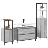 Bathroom Furniture Set 3 pcs Grey Sonoma Engineered Wood 3328362
