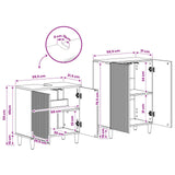 2 Piece Bathroom Cabinet Set ARNHEM Old Wood Engineered Wood 3417610