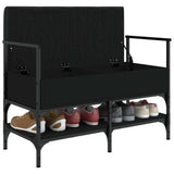 Shoe Bench Black 85.5x42x57.5 cm Engineered Wood 835229