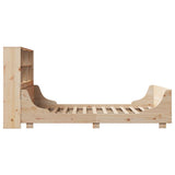 Bookcase Bed without Mattress 150x200 cm King Size Solid Wood 3323803