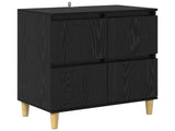 Sideboard Black Oak 60 x 35 x 70 cm Engineered Wood 881265