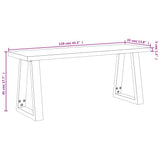 Bench with Live Edge 110 cm Solid Wood Acacia 353293