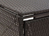 Quadruple Wheelie Bin Shed Black 274x80x117 cm Poly Rattan 319863