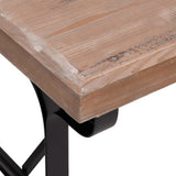 Dining Table 110x65x82 cm Solid Wood Fir and Iron 340769