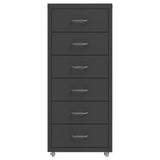Mobile File Cabinet Anthracite 28x41x69 cm Metal 335919