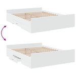 Bed Frame with Drawers without Mattress White 150x200 cm King Size 3280286