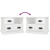 Bedside Cabinet High Gloss White 60x39x45 cm 816362