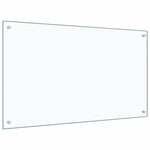 Kitchen Backsplash Transparent 100 x 60 cm Tempered Glass 249477