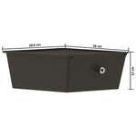 XXL 15-Drawer Mobile Storage Trolley Black Plastic 320407