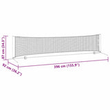 Tennis Net Folding Black and Red 396 x 92 x 87 cm Polyester 42012861
