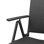 5 Piece Garden Dining Set Black 3060060