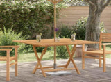Folding Garden Table 110x110x75 cm Solid Wood Teak 362616