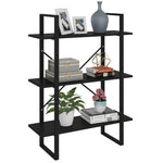 ZNTS Book Cabinet Black 80x30x105 cm Engineered Wood 806528